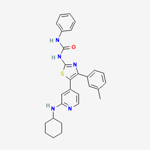 N-[5-(2-Cyclohexylamino-4-pyridyl)-4-(3-methylphenyl)-1,3-thiazol-2-YL]-N'-phenylurea