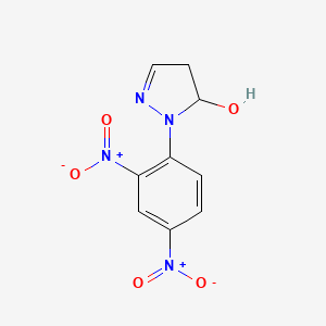 molecular formula C9H8N4O5 B14253226 1-(2,4-Dinitrophenyl)-4,5-dihydro-1H-pyrazol-5-ol CAS No. 189220-73-3