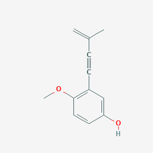 molecular formula C12H12O2 B14253228 4-Methoxy-3-(3-methylbut-3-en-1-yn-1-yl)phenol CAS No. 406480-65-7