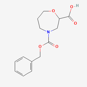 molecular formula C14H17NO5 B1425325 4-Cbz-2-homomorpholinecarboxylic acid CAS No. 1141669-63-7