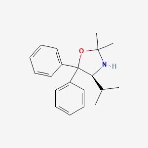 Oxazolidine, 2,2-dimethyl-4-(1-methylethyl)-5,5-diphenyl-, (4S)-