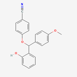 molecular formula C21H17NO3 B14253338 4-[(2-Hydroxyphenyl)(4-methoxyphenyl)methoxy]benzonitrile CAS No. 400024-22-8