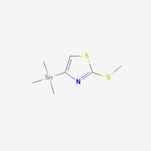 molecular formula C7H13NS2Sn B14253353 2-(Methylsulfanyl)-4-(trimethylstannyl)-1,3-thiazole CAS No. 204513-34-8