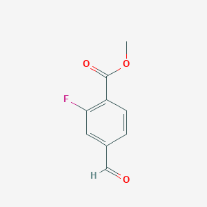 molecular formula C9H7FO3 B1425338 Methyl 2-fluoro-4-formylbenzoate CAS No. 85070-58-2