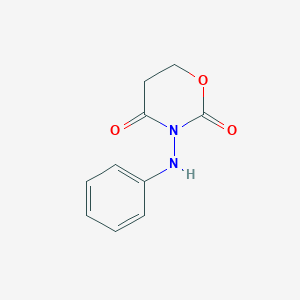 molecular formula C10H10N2O3 B14253383 2H-1,3-Oxazine-2,4(3H)-dione, dihydro-3-(phenylamino)- CAS No. 189322-90-5