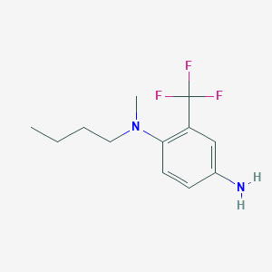 molecular formula C12H17F3N2 B1425340 N1-丁基-N1-甲基-2-(三氟甲基)苯-1,4-二胺 CAS No. 1184470-68-5