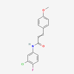 molecular formula C16H13ClFNO2 B14253406 2-Propenamide, N-(3-chloro-4-fluorophenyl)-3-(4-methoxyphenyl)- CAS No. 345325-75-9