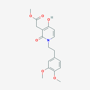 molecular formula C18H21NO6 B1425343 2-[1-(3,4-二甲氧基苯乙基)-4-羟基-2-氧代-1,2-二氢-3-吡啶基]乙酸甲酯 CAS No. 478079-16-2