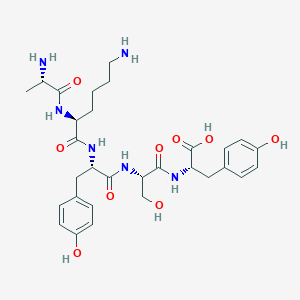 molecular formula C30H42N6O9 B14253437 L-Alanyl-L-lysyl-L-tyrosyl-L-seryl-L-tyrosine CAS No. 210490-71-4