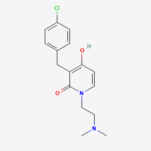 molecular formula C16H19ClN2O2 B1425347 3-(4-氯苄基)-1-[2-(二甲基氨基)乙基]-4-羟基-2(1H)-吡啶酮 CAS No. 477846-48-3