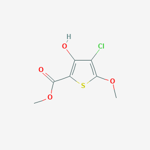 molecular formula C7H7ClO4S B1425351 4-氯-3-羟基-5-甲氧基噻吩-2-甲酸甲酯 CAS No. 95201-98-2