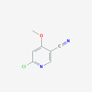 molecular formula C7H5ClN2O B1425353 6-Chloro-4-methoxypyridine-3-carbonitrile CAS No. 1187190-69-7