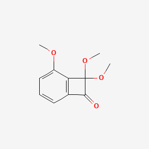 molecular formula C11H12O4 B14253589 Bicyclo[4.2.0]octa-1,3,5-trien-7-one, 2,8,8-trimethoxy- CAS No. 314280-53-0