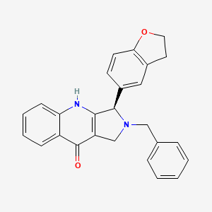 molecular formula C26H22N2O2 B14253635 (3R)-2-benzyl-3-(2,3-dihydro-1-benzofuran-5-yl)-3,4-dihydro-1H-pyrrolo[3,4-b]quinolin-9-one CAS No. 374926-62-2