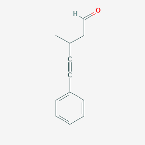 molecular formula C12H12O B14253685 4-Pentynal, 3-methyl-5-phenyl- CAS No. 185309-06-2