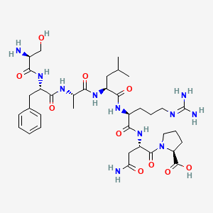 molecular formula C36H57N11O10 B14253698 H-Ser-Phe-Ala-Leu-Arg-Asn-Pro-OH CAS No. 171856-17-0