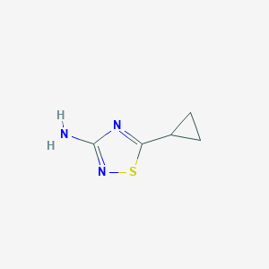 molecular formula C5H7N3S B1425371 5-环丙基-1,2,4-噻二唑-3-胺 CAS No. 1342142-02-2