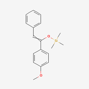 {[1-(4-Methoxyphenyl)-2-phenylethenyl]oxy}(trimethyl)silane