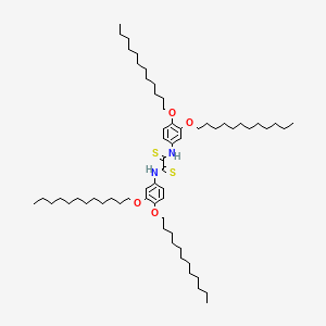 molecular formula C62H108N2O4S2 B14253723 N~1~,N~2~-Bis[3,4-bis(dodecyloxy)phenyl]ethanebis(thioamide) CAS No. 189934-25-6