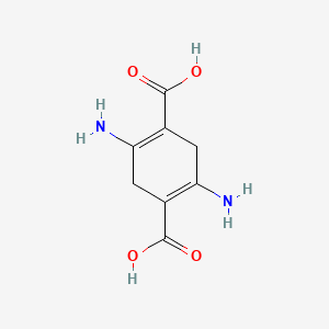 molecular formula C8H10N2O4 B14253733 2,5-Diaminocyclohexa-1,4-diene-1,4-dicarboxylic acid CAS No. 402498-89-9