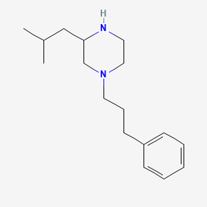 B1425378 3-(2-Methylpropyl)-1-(3-phenylpropyl)piperazine CAS No. 1480723-09-8