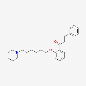 3-Phenyl-1-[2-(6-piperidin-1-ylhexoxy)phenyl]propan-1-one