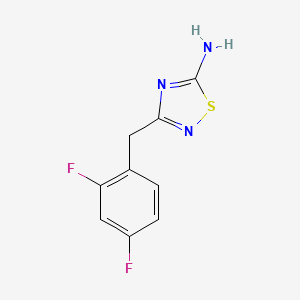 molecular formula C9H7F2N3S B1425384 3-[(2,4-二氟苯基)甲基]-1,2,4-噻二唑-5-胺 CAS No. 1340538-90-0