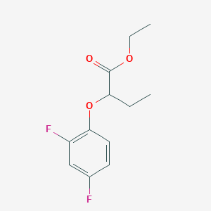 molecular formula C12H14F2O3 B1425387 2-(2,4-二氟苯氧基)丁酸乙酯 CAS No. 1494494-18-6