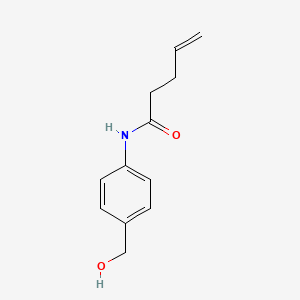 molecular formula C12H15NO2 B1425389 N-[4-(羟甲基)苯基]戊-4-烯酰胺 CAS No. 1344062-74-3