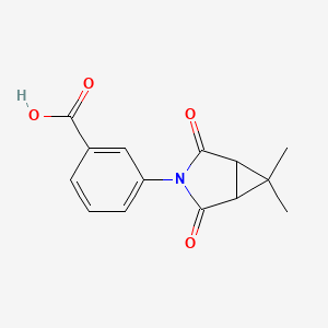 molecular formula C14H13NO4 B1425390 3-(6,6-二甲基-2,4-二氧代-3-氮杂双环[3.1.0]己-3-基)苯甲酸 CAS No. 1415719-70-8