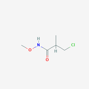 molecular formula C5H10ClNO2 B1425392 3-氯-N-甲氧基-2-甲基丙酰胺 CAS No. 1469110-48-2