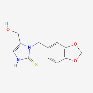 2H-Imidazole-2-thione, 1-(1,3-benzodioxol-5-ylmethyl)-1,3-dihydro-5-(hydroxymethyl)-