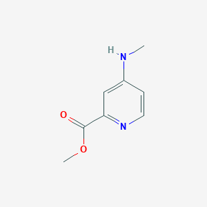 molecular formula C8H10N2O2 B1425395 2-吡啶甲酸，4-(甲基氨基)-，甲酯 CAS No. 1256817-30-7