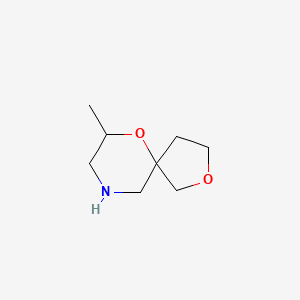 molecular formula C8H15NO2 B1425401 7-甲基-2,6-二氧杂-9-氮杂螺[4.5]癸烷 CAS No. 1493588-45-6
