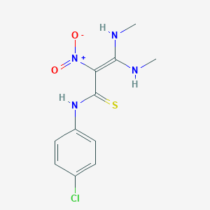 N-(4-Chlorophenyl)-3,3-bis(methylamino)-2-nitroprop-2-enethioamide