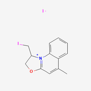 1-(Iodomethyl)-5-methyl-1,2-dihydro[1,3]oxazolo[3,2-a]quinolin-10-ium iodide