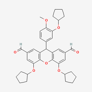 4,5-dicyclopentyloxy-9-(3-cyclopentyloxy-4-methoxyphenyl)-9H-xanthene-2,7-dicarbaldehyde