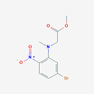 molecular formula C10H11BrN2O4 B1425406 Methyl 2-[(5-bromo-2-nitrophenyl)(methyl)amino]acetate CAS No. 1496175-92-8