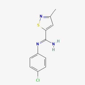 N'-(4-chlorophenyl)-3-methyl-1,2-thiazole-5-carboximidamide