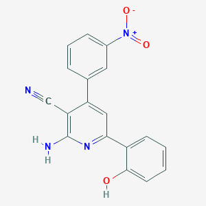 2-Amino-4-(3-nitrophenyl)-6-(6-oxocyclohexa-2,4-dien-1-ylidene)-1,6-dihydropyridine-3-carbonitrile