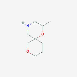 molecular formula C9H17NO2 B1425412 2-甲基-1,8-二氧杂-4-氮杂螺[5.5]十一烷 CAS No. 1464953-24-9
