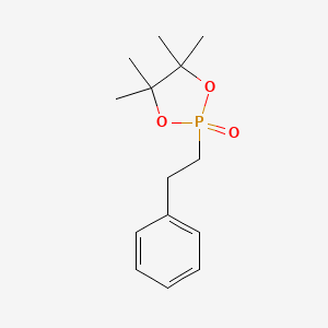 molecular formula C14H21O3P B14254122 1,3,2-Dioxaphospholane, 4,4,5,5-tetramethyl-2-(2-phenylethyl)-, 2-oxide CAS No. 281199-46-0