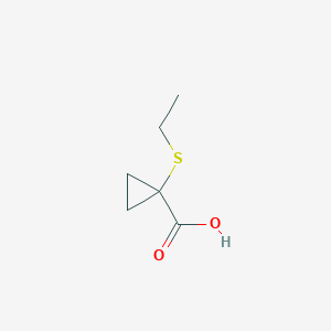 molecular formula C6H10O2S B1425413 1-(乙基硫基)环丙烷-1-羧酸 CAS No. 1490361-40-4