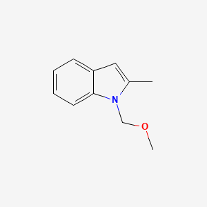 molecular formula C11H13NO B1425416 1H-吲哚，1-(甲氧基甲基)-2-甲基- CAS No. 1322763-37-0