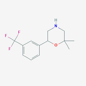 B1425427 2,2-Dimethyl-6-[3-(trifluoromethyl)phenyl]morpholine CAS No. 1495447-97-6