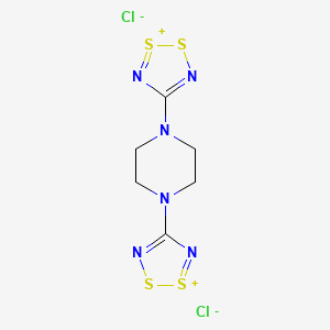 4,4'-(Piperazine-1,4-diyl)bis(1,2,3,5-dithiadiazol-1-ium) dichloride