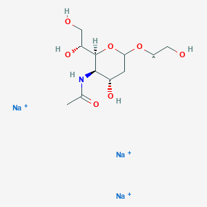 molecular formula C11H20NNa3O7+3 B1425434 Colominic acid sodium salt from Escherichia coli CAS No. 70431-34-4