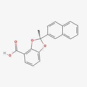 molecular formula C19H14O4 B14254363 (2S)-2-Methyl-2-(naphthalen-2-yl)-2H-1,3-benzodioxole-4-carboxylic acid CAS No. 168032-06-2