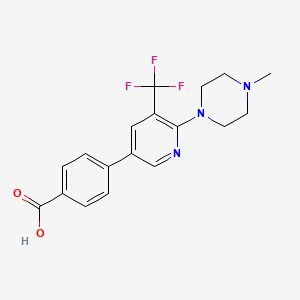 B1425445 4-[6-(4-Methyl-piperazin-1-YL)-5-trifluoromethyl-pyridin-3-YL]-benzoic acid CAS No. 1208081-94-0