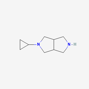 molecular formula C9H16N2 B1425448 2-环丙基-八氢吡咯并[3,4-c]吡咯 CAS No. 1697159-20-8